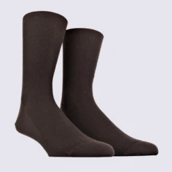 Chaussettes Doré Doré, Chaussettes En Laine Mérinos Marron Foncé Sénégal