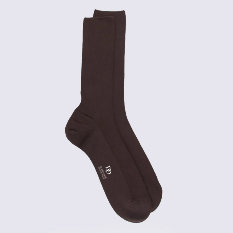 Chaussettes Doré Doré, Chaussettes En Laine Mérinos Marron Foncé Sénégal – Image 2