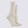 Chaussettes Doré Doré, Chaussettes Femme En Coton Blanc Cassé Givre