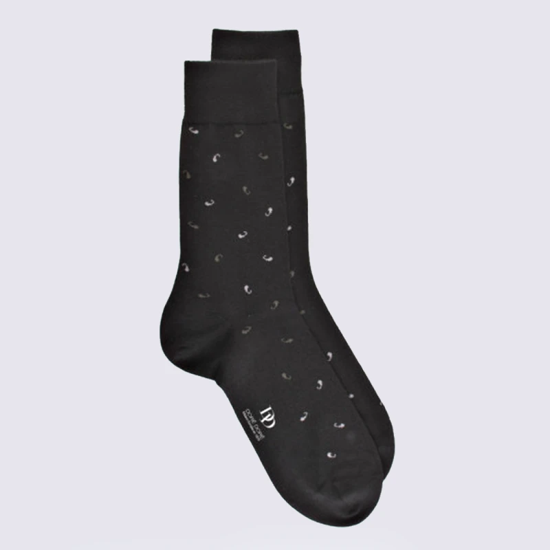 Chaussettes Doré Doré, Chaussettes Noir Homme En Laine Mérinos Noir – Image 2