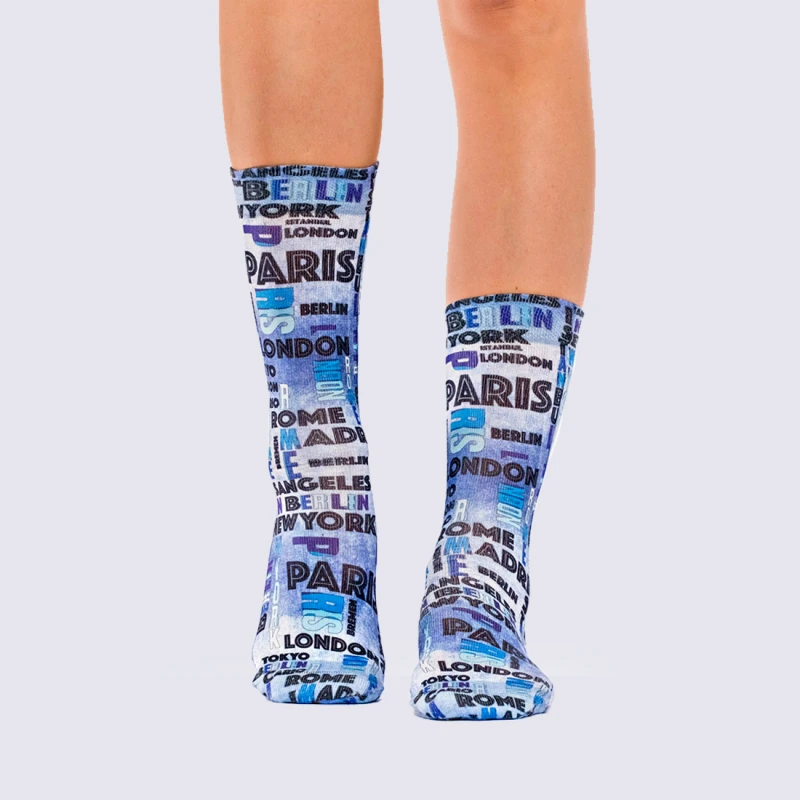 Chaussettes Wigglesteps, Chaussettes été Femme Bleu