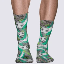 Chaussettes Wigglesteps, Chaussettes Motif Foot Homme En Coton Bio Vert