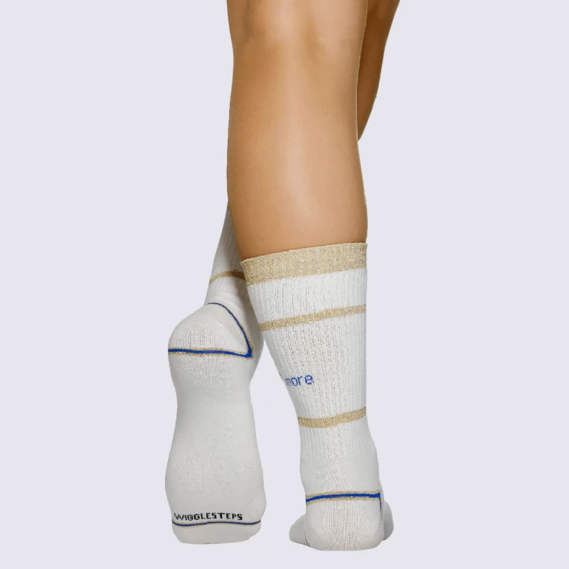 Chaussettes Wigglesteps, Chaussettes Motif Petite Abeille Collection Bee Femme Beige – Image 2