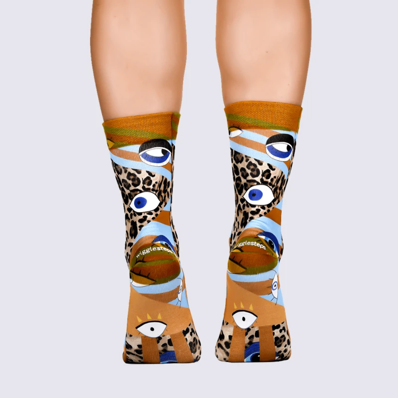 Chaussettes Wigglesteps, Chaussettes Tendances à Motif œil Femme Multicolore – Image 2