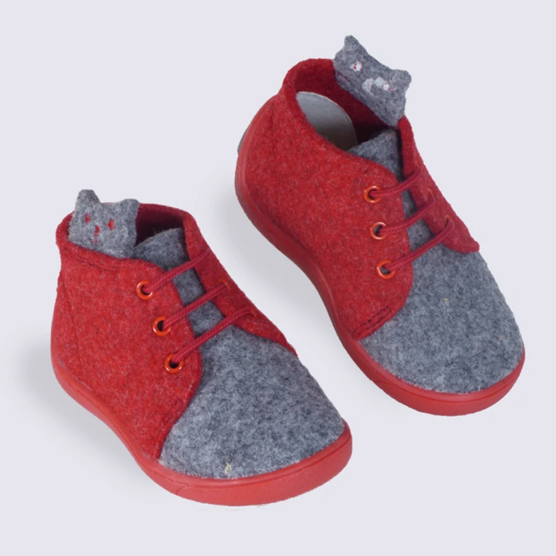 Chausson Bébé Babybotte Rouge Avec Chat – Image 2