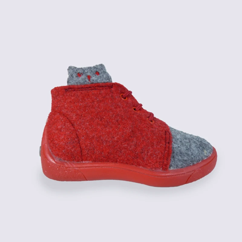 Chausson Bébé Babybotte Rouge Avec Chat