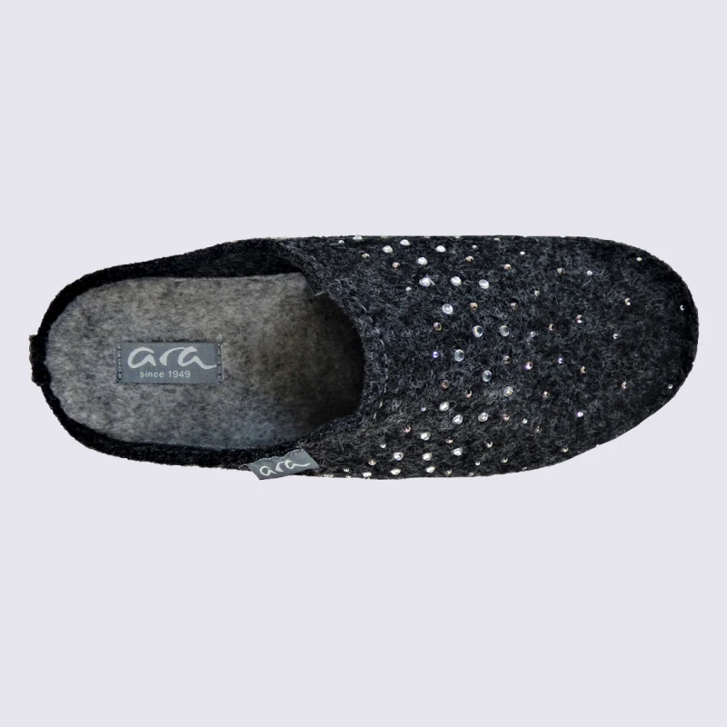 Chaussons Ara, Chaussons Chauds Femme Anthracite – Image 3