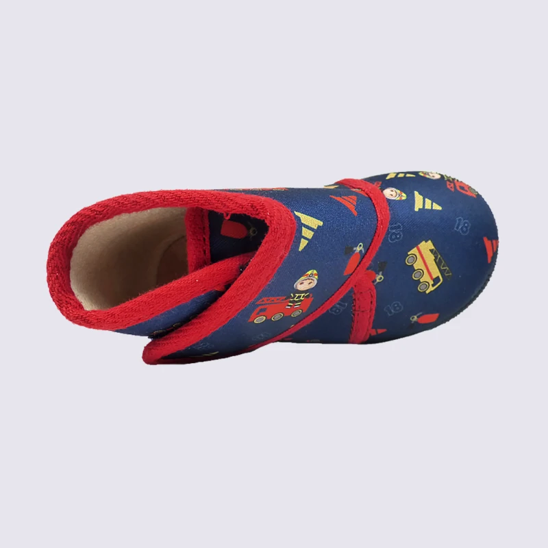 Chaussons Bellamy, Chaussons Bébé Garçons Motif Pompier Marine – Image 3