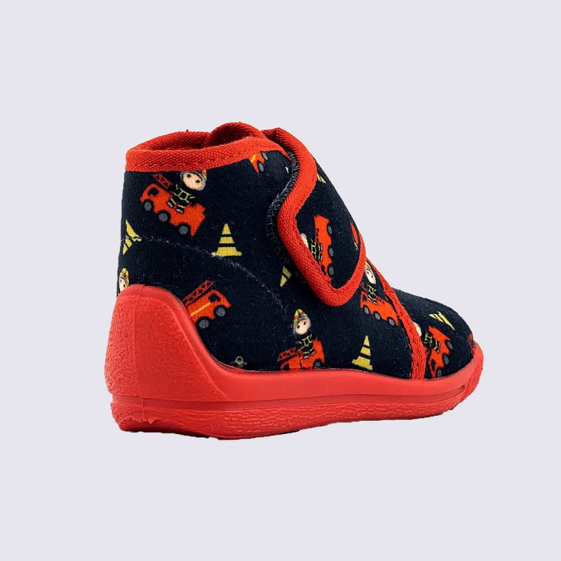 Chaussons Bellamy, Chaussons Bébé Motif Pompier Garçons Marine – Image 3
