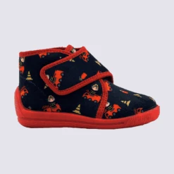 Chaussons Bellamy, Chaussons Bébé Motif Pompier Garçons Marine