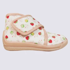 Chaussons Bellamy, Chaussons Motif Fraises Filles Textile Rose