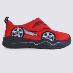 Chaussons Garçon Superfit Rouge à Scratch Motif Racing