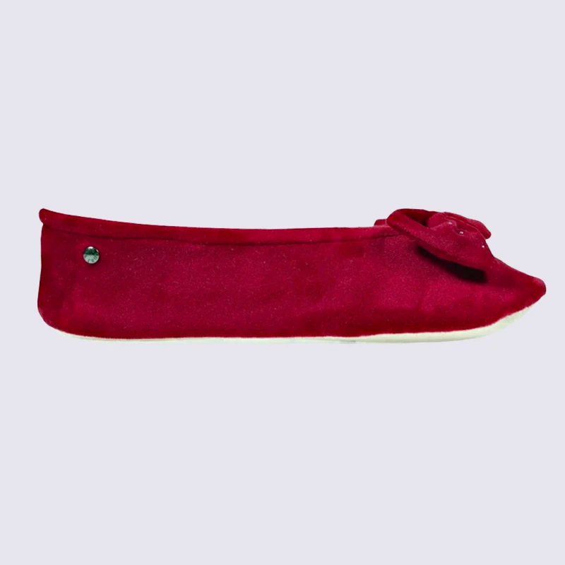 Chaussons Isotoner, Chaussons Ballerines Femme Bordeaux