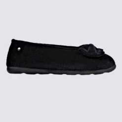 Chaussons Isotoner, Chaussons Ballerines Femme Noir