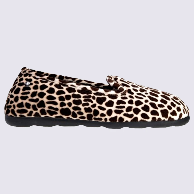 Chaussons Isotoner, Chaussons Confortables Femme Girafe