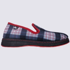 Chaussons Semelflex, Chaussons Charentaises Chaudes Ă Carreaux Homme Bleu