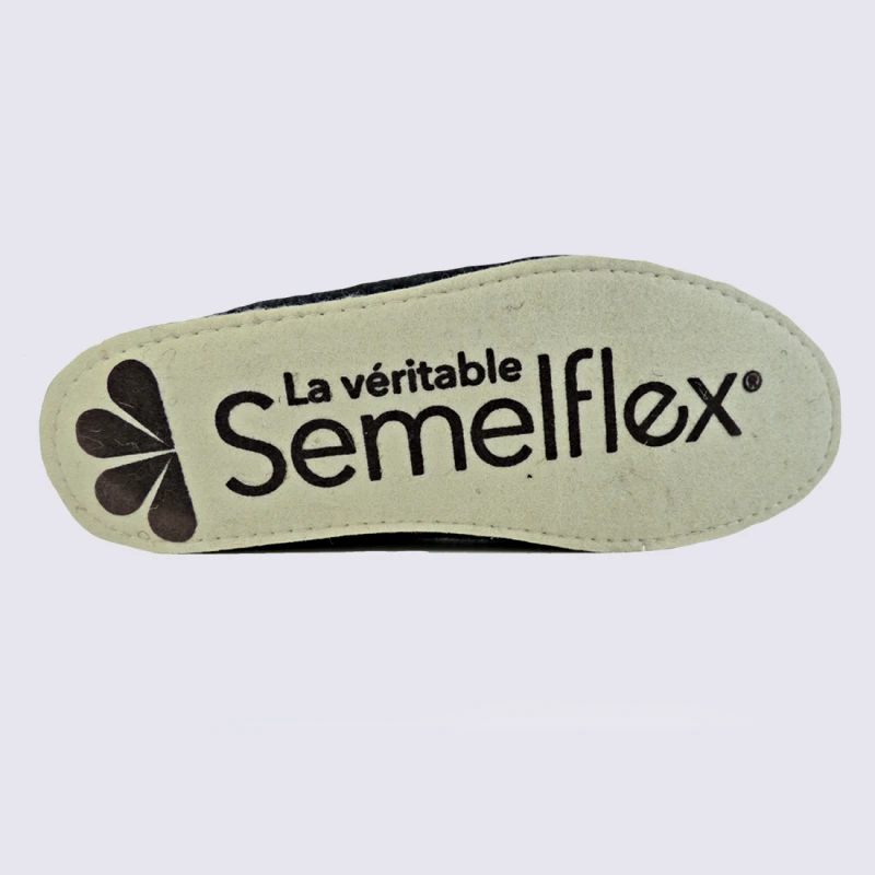 Chaussons Semelflex, Chaussons Charentaises Chaudes Homme Anthracite – Image 4
