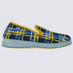 Chaussons Semelflex, Chaussons Charentaises Chaudes Homme Jaune/bleu