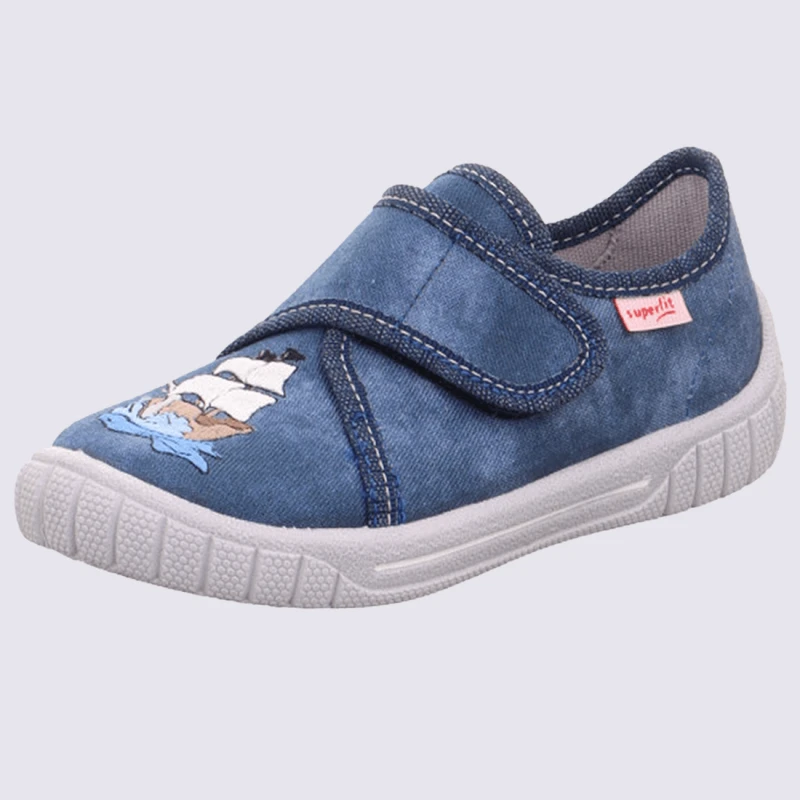 Chaussons Superfit, Chaussons à Velcros Mixtes Voilier Bleu – Image 2