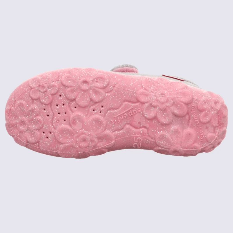 Chaussons Superfit, Chaussons Licorne à Velcro Gris/rose – Image 6