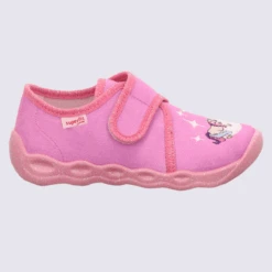 Chaussons Superfit, Chaussons Lune à Velcros Filles Rose