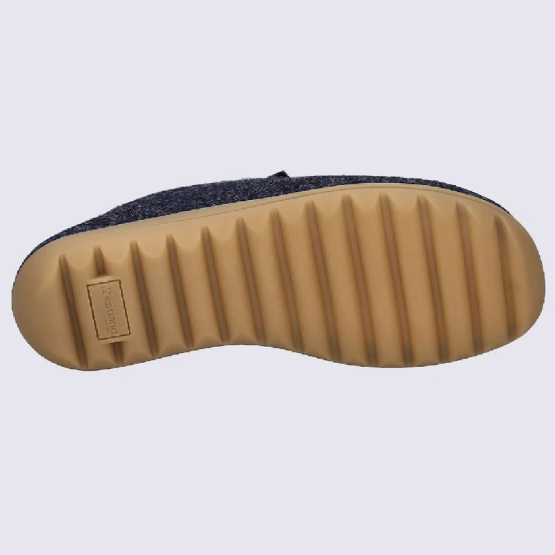 Chaussons Westland By Josef Seibel, Chaussons Chauds Femme En Feutre Bleu Jeans – Image 4