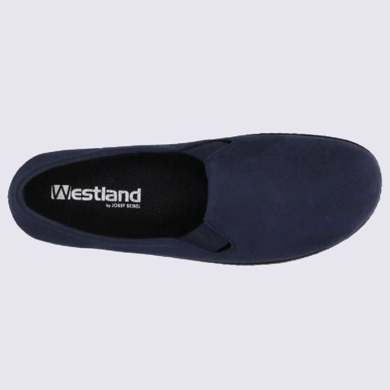 Chaussons Westland By Josef Seibel, Chaussons Confortables Femme Bleu Marine – Image 4