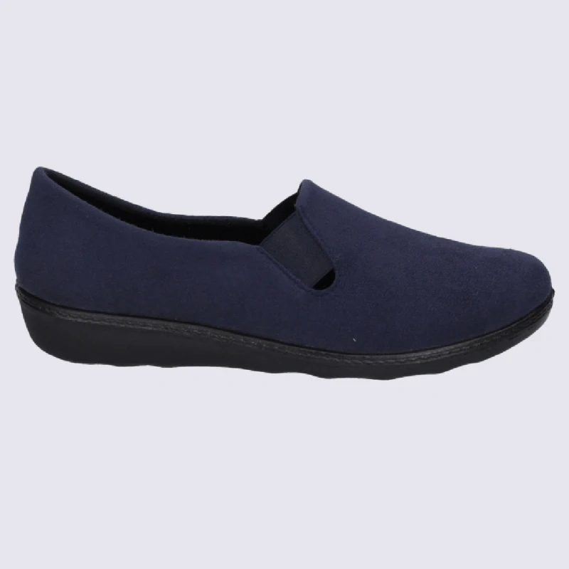 Chaussons Westland By Josef Seibel, Chaussons Confortables Femme Bleu Marine