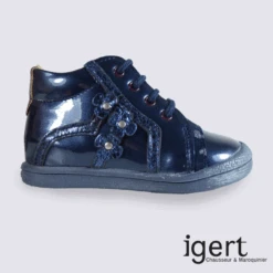 Chaussure Babybotte Fille à Lacet Vernis Tendance