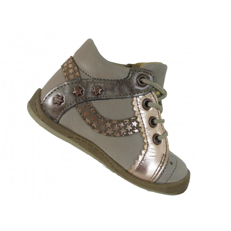 Chaussure De Ville Fille Babybotte En Cuir Ă Renfort