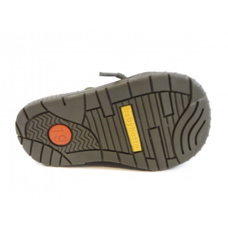 Chaussure Garçon Montante Babybotte En Cuir Kaki – Image 4