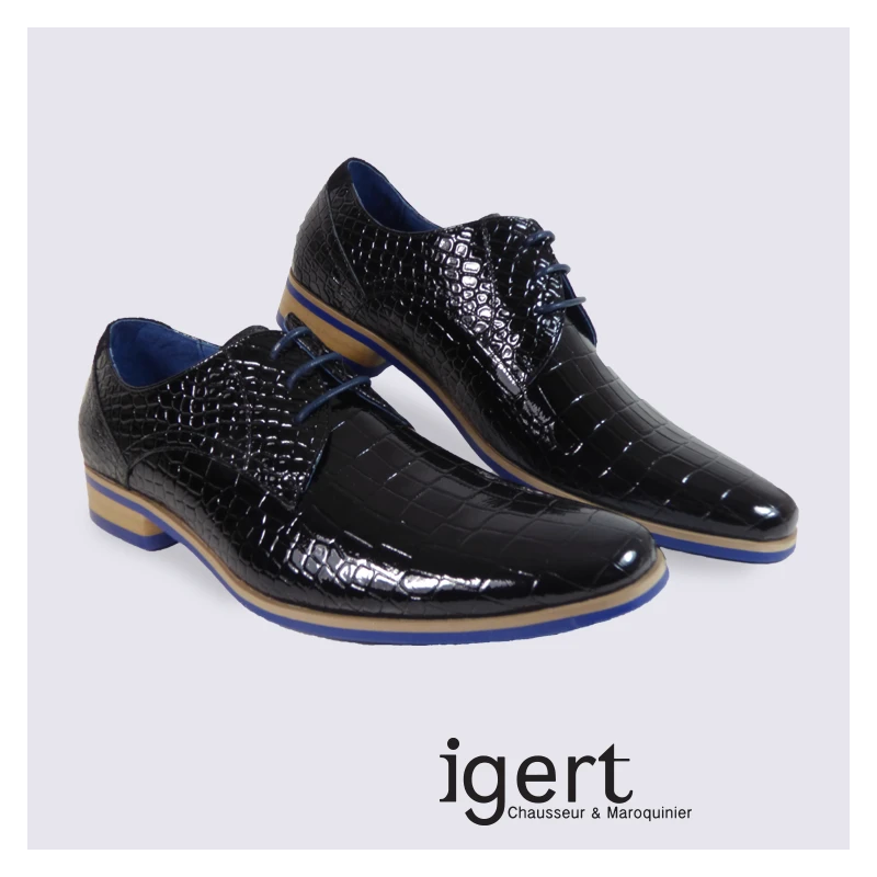 Chaussure Homme Kdopa Cuir Croco Tendance – Image 2