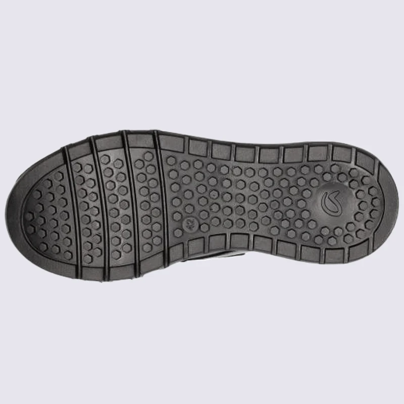 Chaussures Ara, Chaussures Velcro Homme En Cuir Noir – Image 4