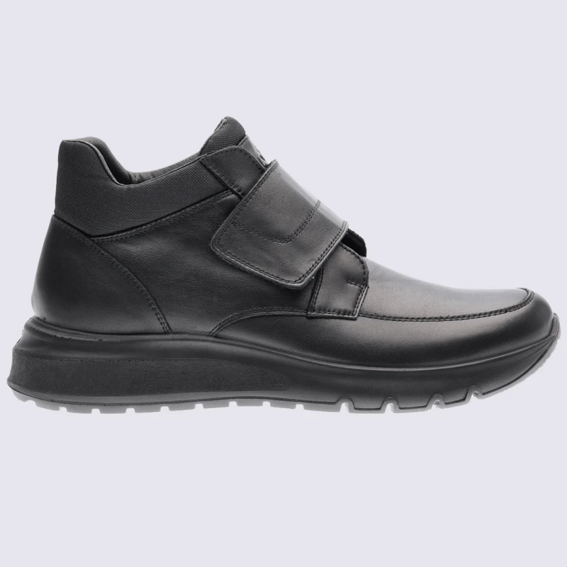 Chaussures Ara, Chaussures Velcro Homme En Cuir Noir