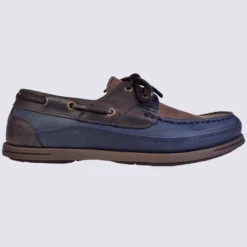 Chaussures Arima, Chaussures Bateau Homme En Cuir Jean Beige Et Taupe