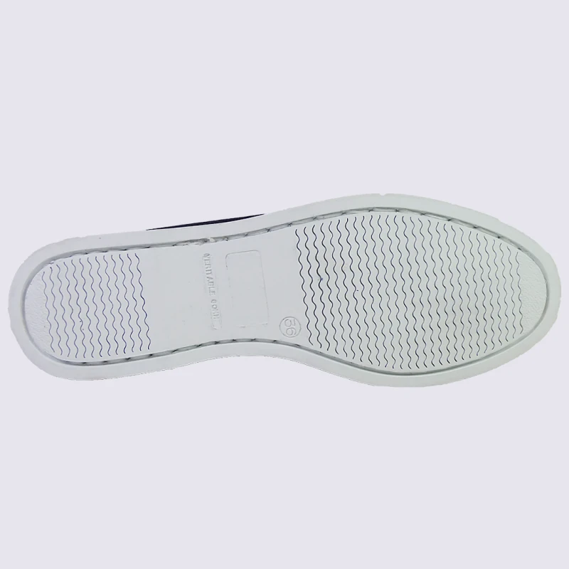 Chaussures Arima, Chaussures Bateau Tendances Femme En Cuir Marine Gris Jean – Image 4