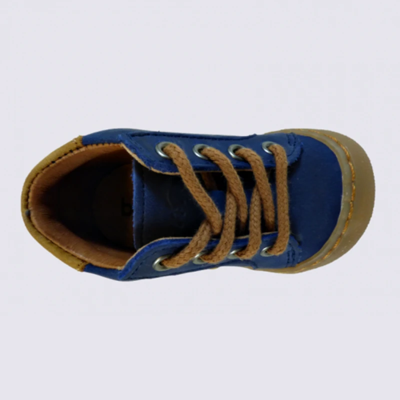 Chaussures Bellamy, Chaussures à Lacets Bébé Garçon En Cuir Bleu – Image 2