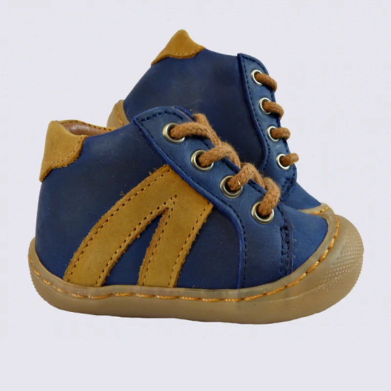 Chaussures Bellamy, Chaussures à Lacets Bébé Garçon En Cuir Bleu – Image 3