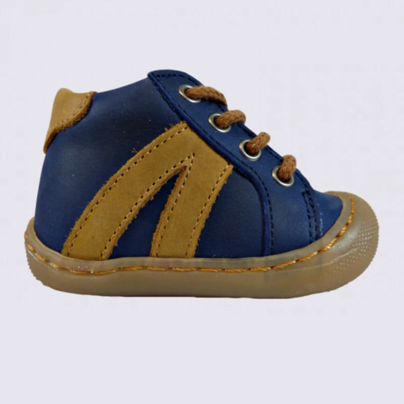 Chaussures Bellamy, Chaussures à Lacets Bébé Garçon En Cuir Bleu