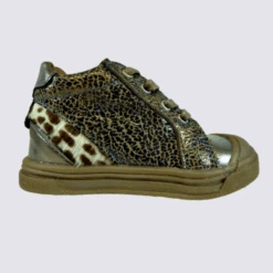 Chaussures Bellamy, Chaussures à Lacets Bébés Filles En Cuir Taupe