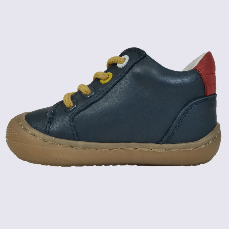Chaussures Bellamy, Chaussures à Lacets Bébés Garçons En Cuir Bleu Marine – Image 2