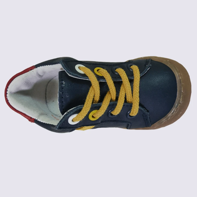 Chaussures Bellamy, Chaussures à Lacets Bébés Garçons En Cuir Bleu Marine – Image 3