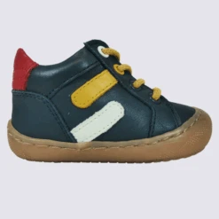 Chaussures Bellamy, Chaussures à Lacets Bébés Garçons En Cuir Bleu Marine