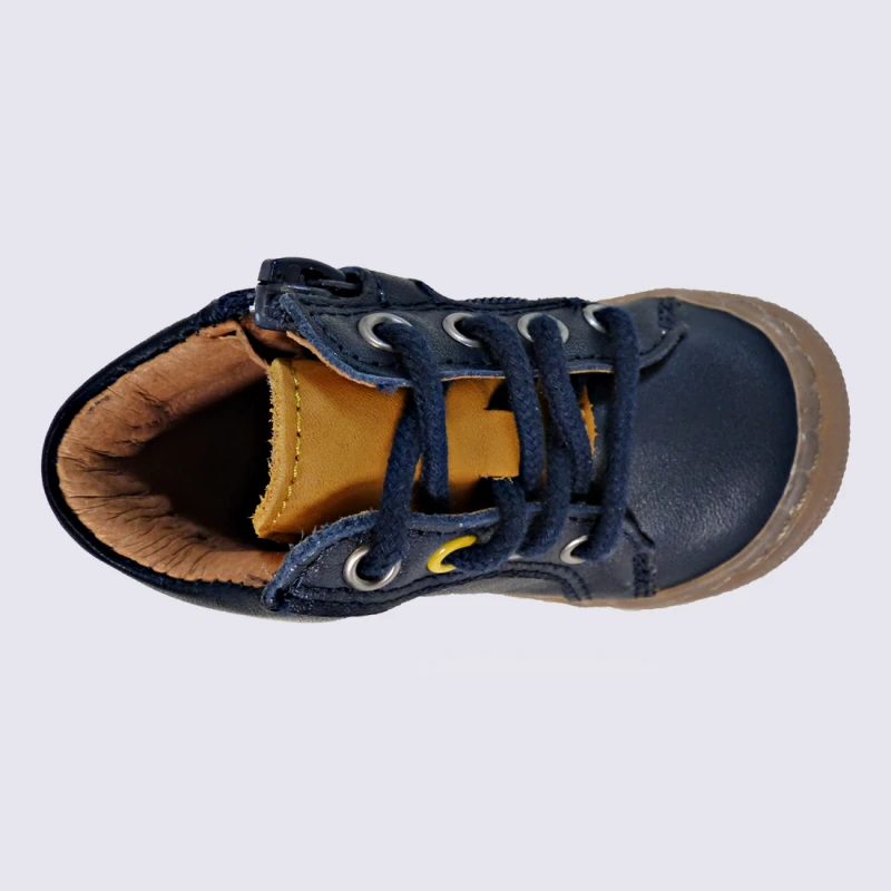 Chaussures Bellamy, Chaussures à Lacets Garçon En Cuir Marine – Image 3