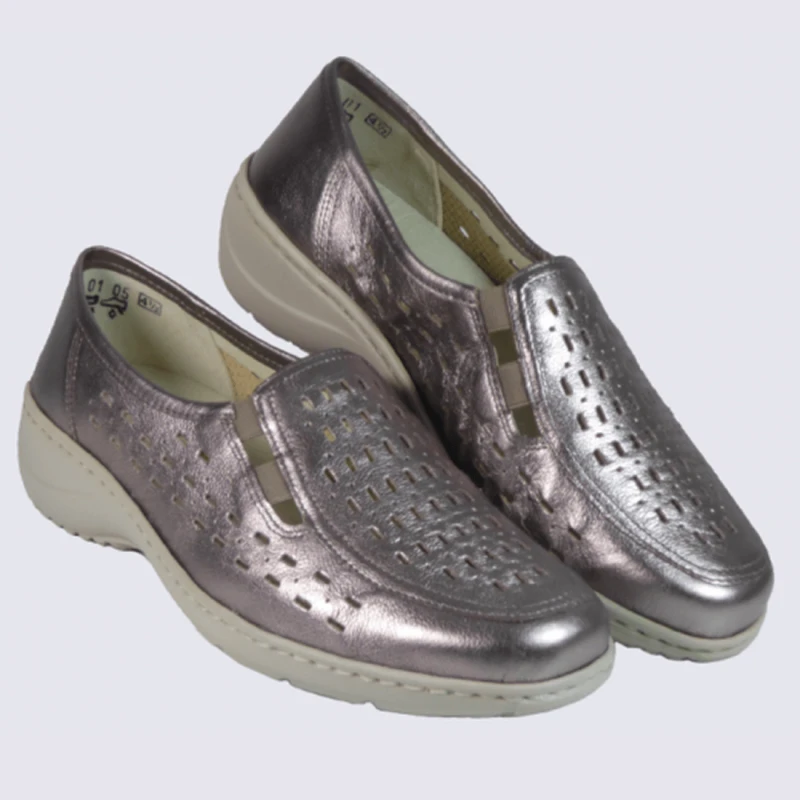 Chaussures D'été Large Waldlaufer En Cuir Métallisé – Image 2