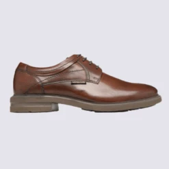 Chaussures Derbies Pour Hommes Mephisto En Cuir Marron