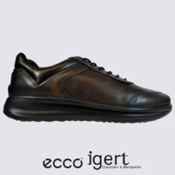Chaussures Ecco, Chaussures à Lacets Homme En Cuir Cacao