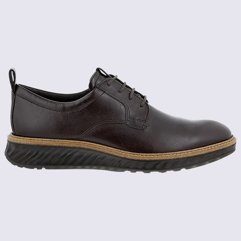 Chaussures Ecco, Chaussures Ă Lacets Homme En Cuir Moka