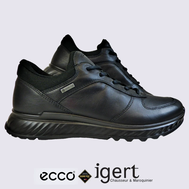 Chaussures Ecco, Chaussures Confortables Homme En Cuir Noir – Image 2