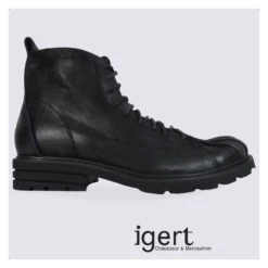 Chaussures Hautes Ă Lacets Pour Homme Kdopa En Cuir Noir